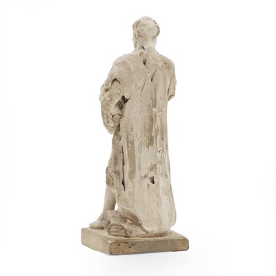 Lot 41 - A clay and plaster maquette of a gentleman