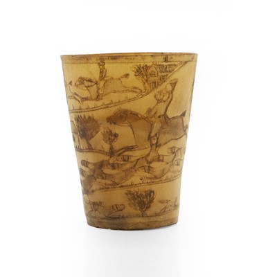 Lot 67 - A horn beaker