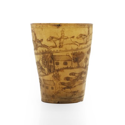 Lot 67 - A horn beaker