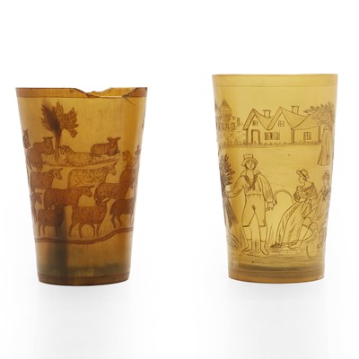 Lot 69 - Two horn beakers