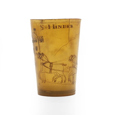 Lot 66 - A horn beaker