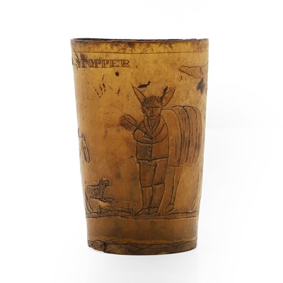 Lot 68 - A horn beaker