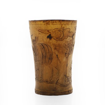 Lot 68 - A horn beaker