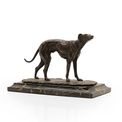 Lot 42 - A bronze of a greyhound