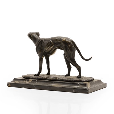 Lot 42 - A bronze of a greyhound