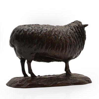 Lot 51 - A bronze of sheep