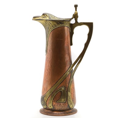 Lot 248 - An Art Nouveau copper jug