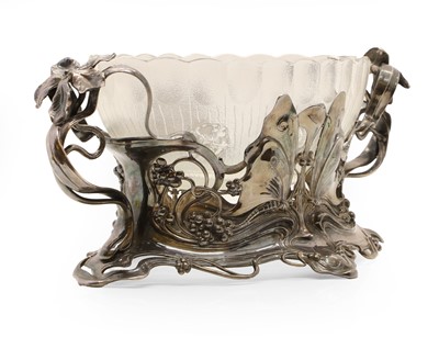 Lot 244 - An Art Nouveau electroplated centrepiece