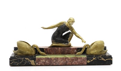 Lot 232 - An Art Deco patinated spelter figure