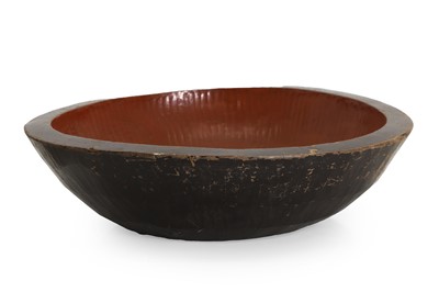 Lot 51 - A Japanese soba lacquered wood bowl
