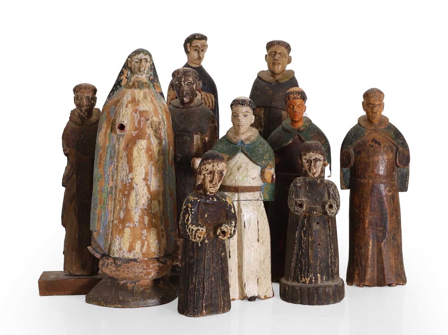 Lot 301 - A collection of ten various figures of saints