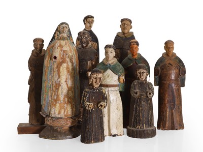 Lot 301 - A collection of ten various figures of saints