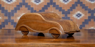 Lot A novelty walnut cigar box.