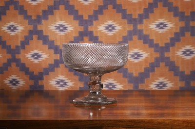 Lot A cut glass pedestal punch bowl