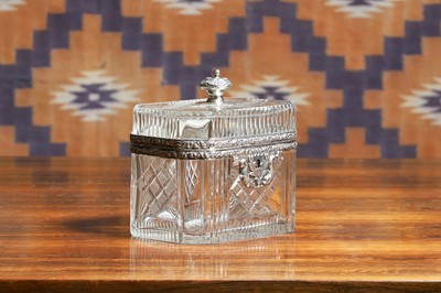 Lot A Continental cut glass box