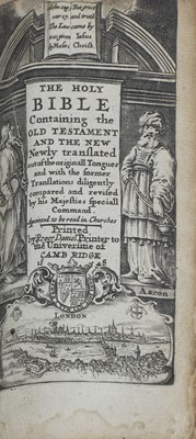 Lot 270 - Six 17th. Century BIBLES, in Cont. Bindings