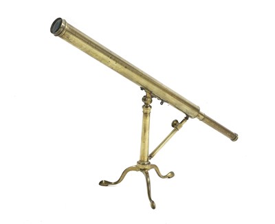 Lot 282 - A brass telescope by Bithray