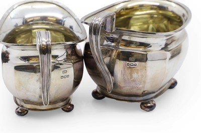 Lot 9 - A four piece silver tea service