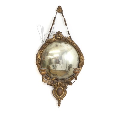 Lot 431 - A Victorian gilt gesso girandole mirror