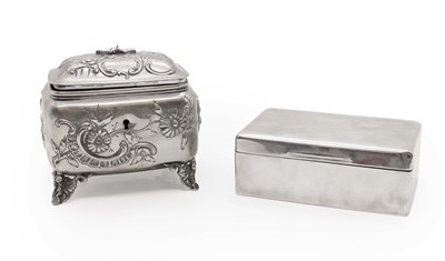 Lot 2 - A silver cigarette box