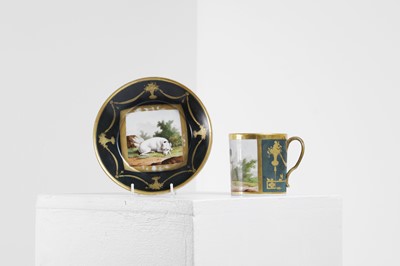 Lot 420 - A large porcelain cup and saucer