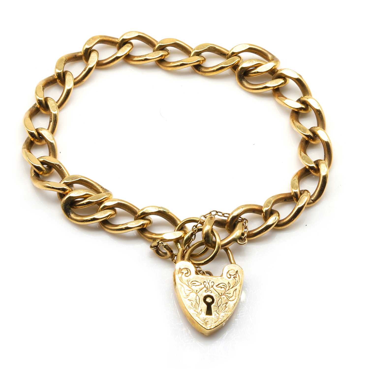 Lot 367 - A 9ct gold curb link bracelet