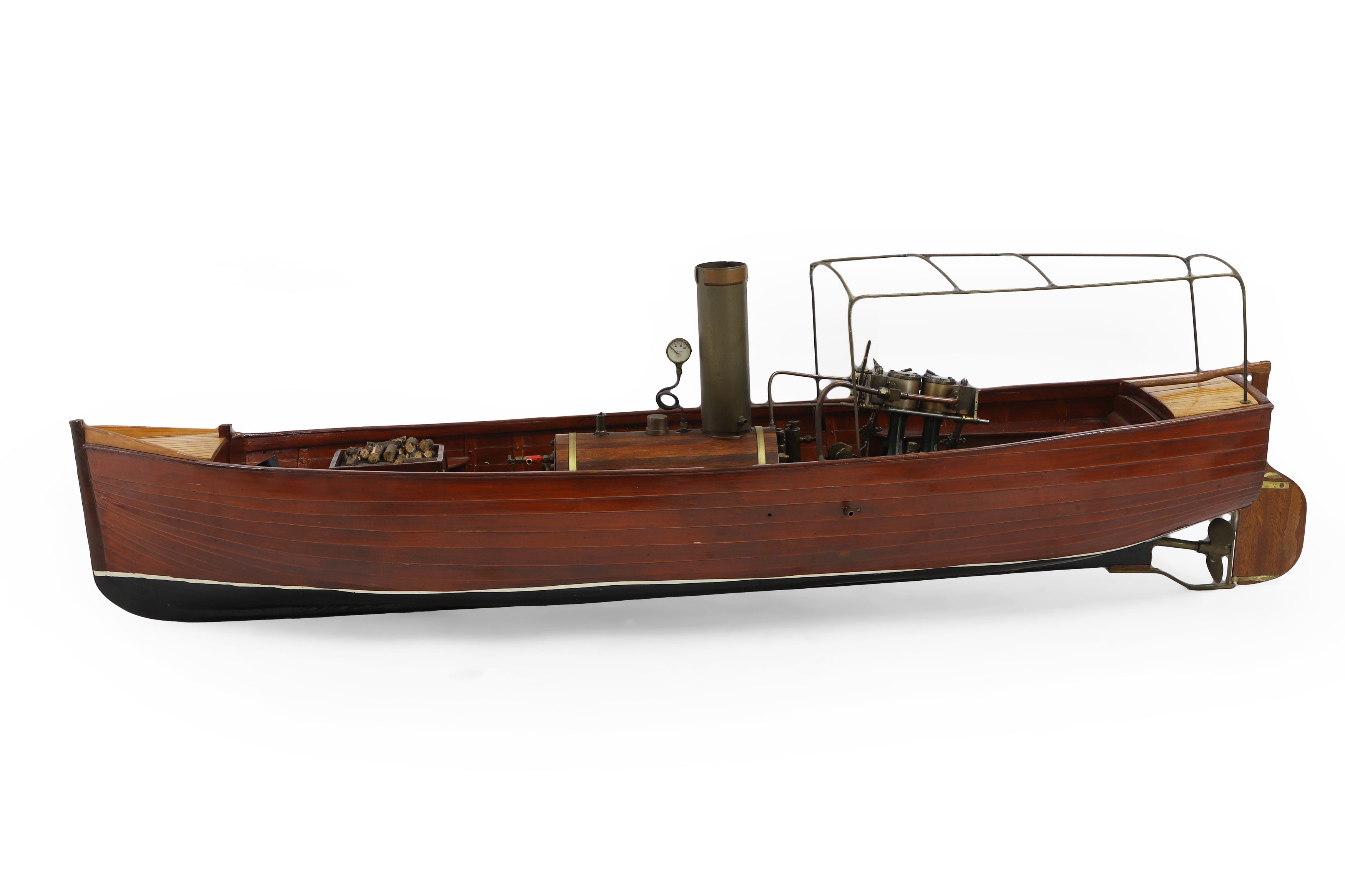 Lot 453 - A model steamboat,