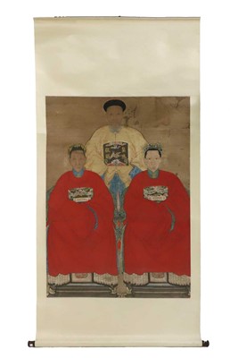 Lot 213 - A Chinese hanging scroll