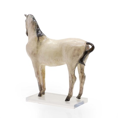 Lot 75 - A glazed stoneware figure of a horse