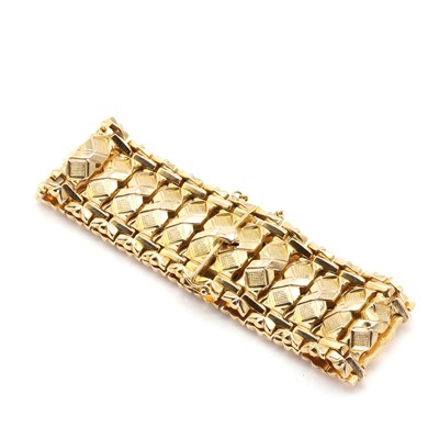 Lot 71 - An Italian 18ct gold bracelet, c.1960's