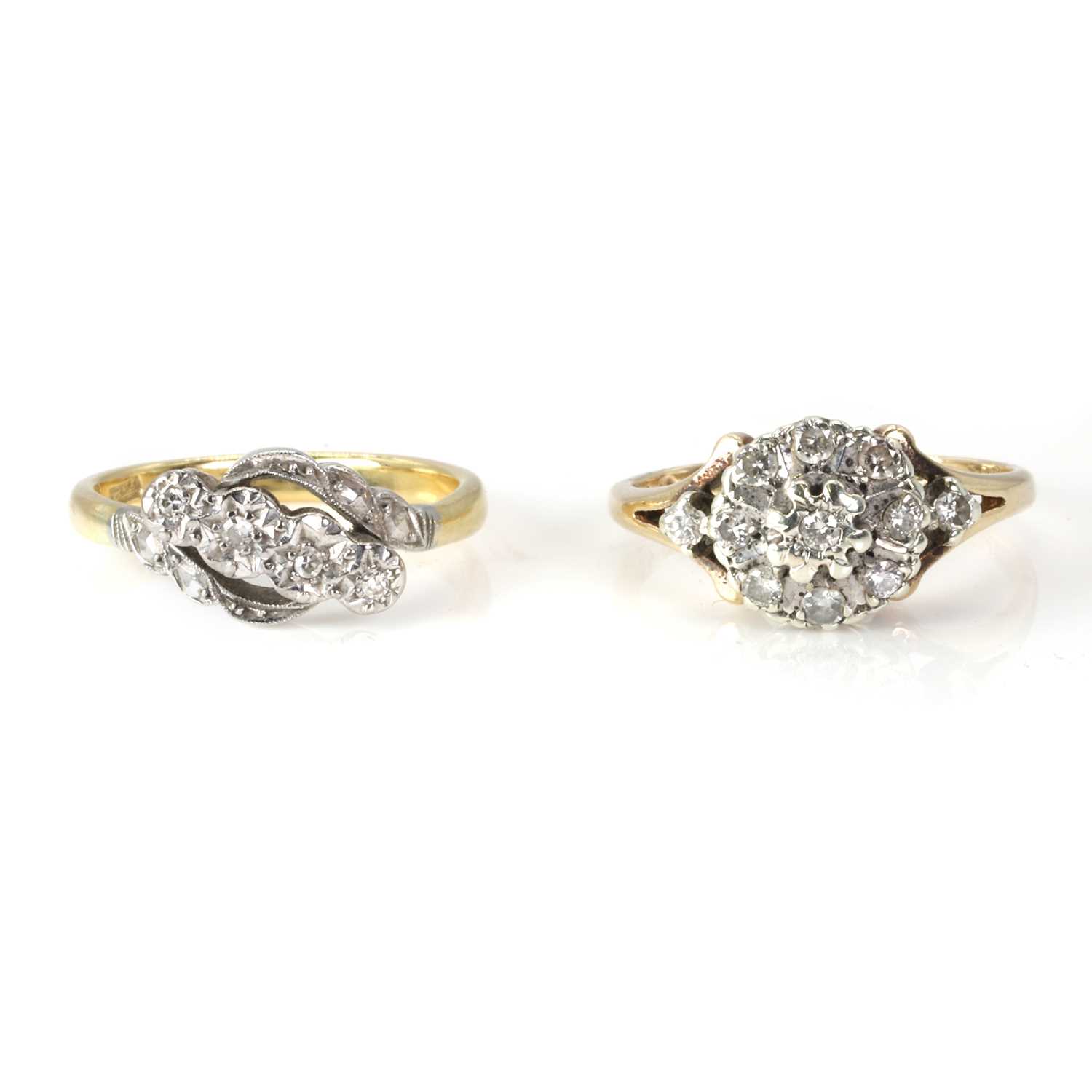 Lot 261 - Two diamond rings,