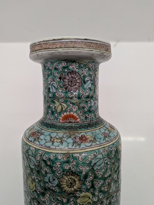 Lot 97 - A pair of Chinese famille verte vases