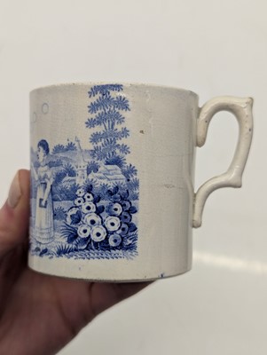 Lot 43 - A group of Victorian pearlware pottery mugs