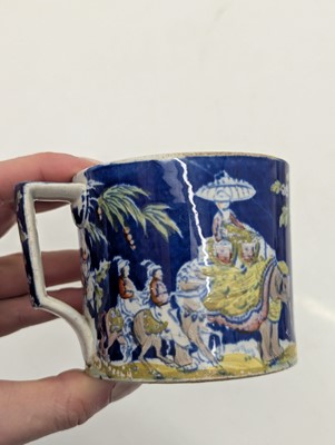 Lot 43 - A group of Victorian pearlware pottery mugs