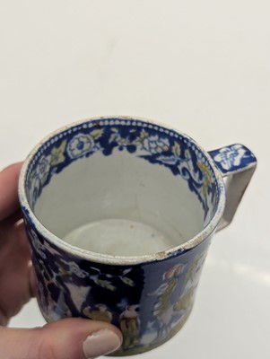 Lot 43 - A group of Victorian pearlware pottery mugs