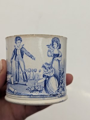 Lot 43 - A group of Victorian pearlware pottery mugs