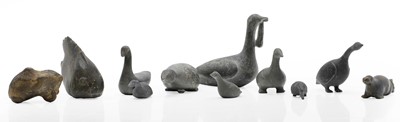 Lot 83 - A collection of inuit stone carvings