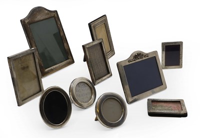 Lot 34 - A collection of silver photograph frames