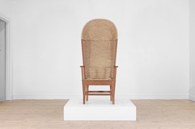 Lot 154 - An oak and woven seagrass Orkney chair