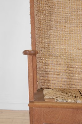 Lot 154 - An oak and woven seagrass Orkney chair