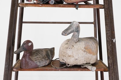 Lot 646 - A collection of painted wood and fibreglass decoy ducks