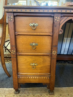 Lot 14 - A late Victorian Arts and Crafts walnut desk