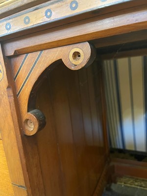 Lot 14 - A late Victorian Arts and Crafts walnut desk