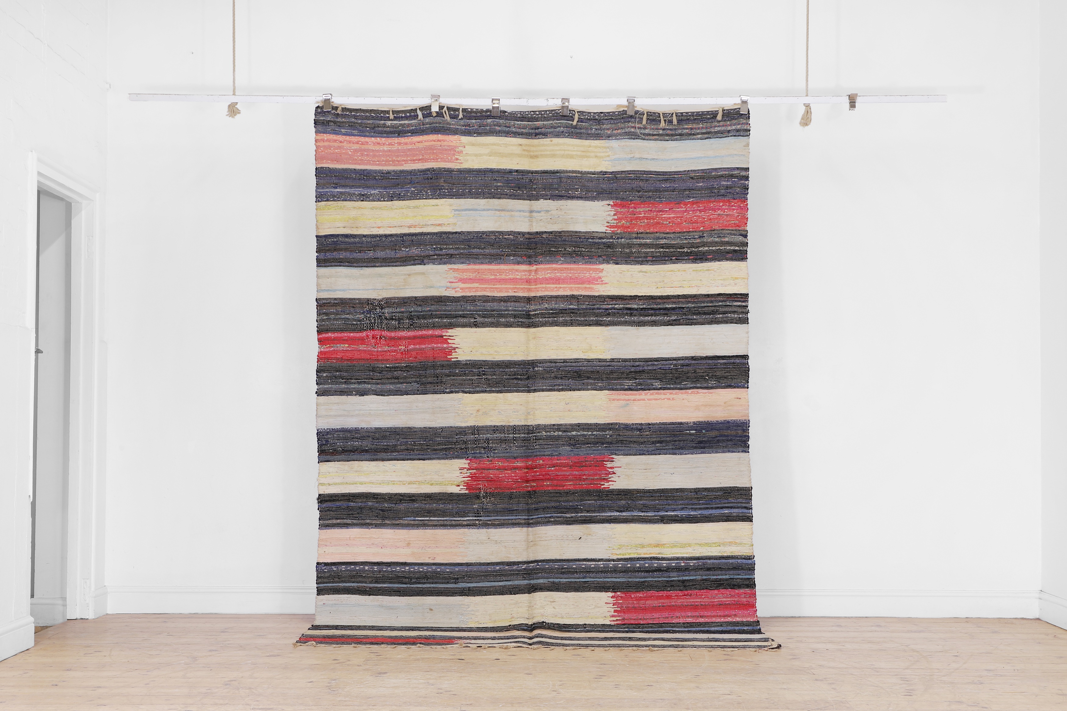 A Cute Rag Lot 127 - A cotton rag rug,