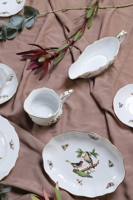 Lot 450 - A Herend 'Rothschild Bird' pattern part dinner service