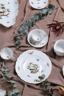 Lot 450 - A Herend 'Rothschild Bird' pattern part dinner service