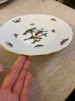 Lot 450 - A Herend 'Rothschild Bird' pattern part dinner service