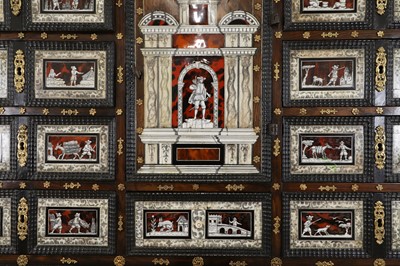 Lot 460 - A baroque rosewood and ebonised cabinet on stand