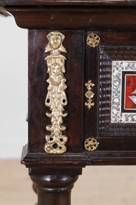 Lot 460 - A baroque rosewood and ebonised cabinet on stand