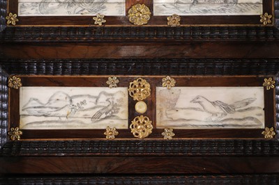 Lot 460 - A baroque rosewood and ebonised cabinet on stand